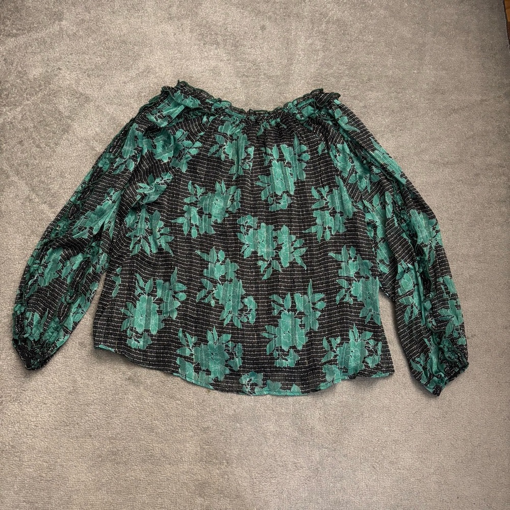 Miss Me Floral Bohemian Long Sleeve Top Blouse Women’s NWT - Picture 2 of 7